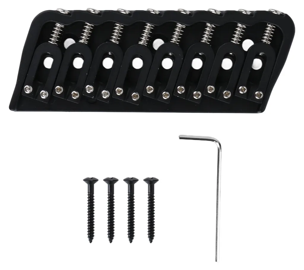 Chevalet pour Guitare Électrique 8 Cordes en Métal Noir de Haute Qualité