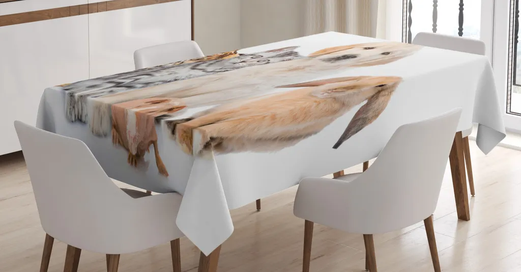 ABAKUHAUS Tovaglia Antimacchia 140x240 cm Animali per Cucina