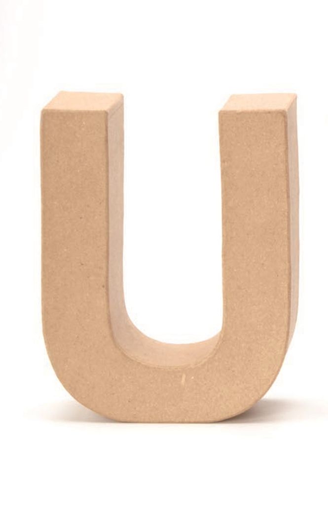 Glorex Papp-Buchstabe U 17,5 x 5,5 cm