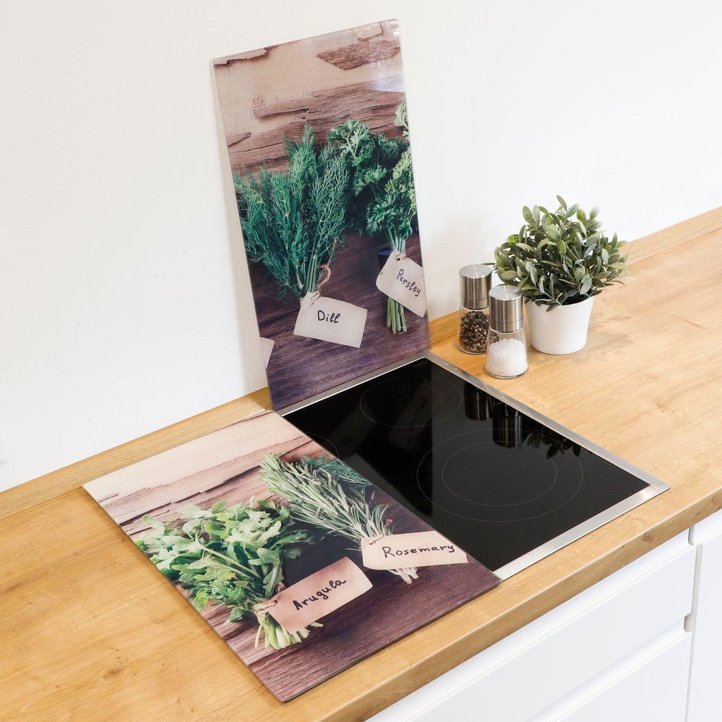 Herdabdeckplatten 2er Set Glas Produktbild 