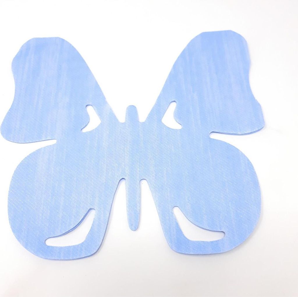 12er Pack SV BUTTERFLY blau Servietten gestanzt 40x40cm Airlaid Home Fashion WA