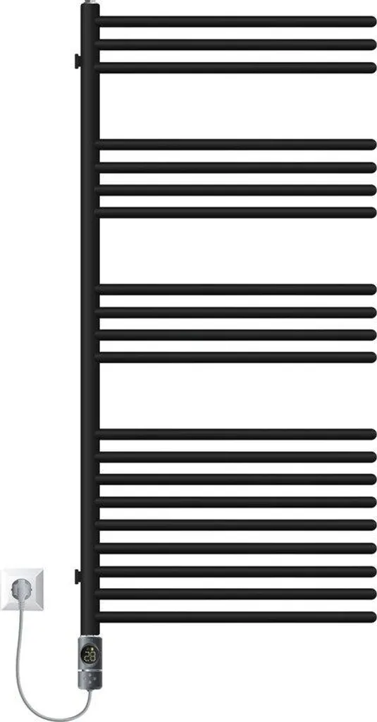 Radiateur électrique vertical 900W 50x120cm Noir Mat pour la Maison