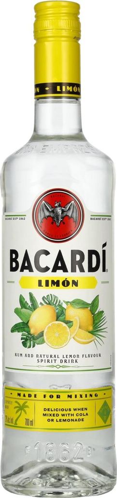 Bacardi LIMÓN Rum With Natural Flavors 27% Vol. 0,7l Produktbild 