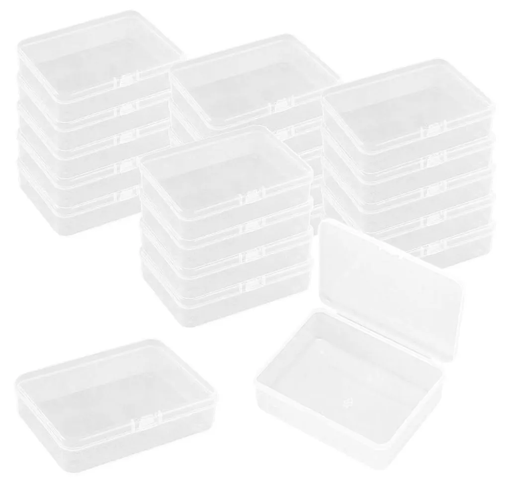 Organisateurs de bijoux et perles : 21 mini boîtes de rangement en plastique