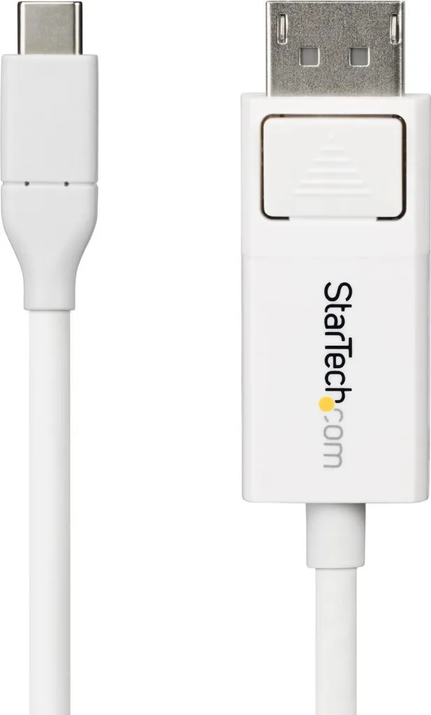 StarTech.com CDP2DP2MBW Câble USB-C vers DisplayPort 1.9m Blanc 4K 60Hz