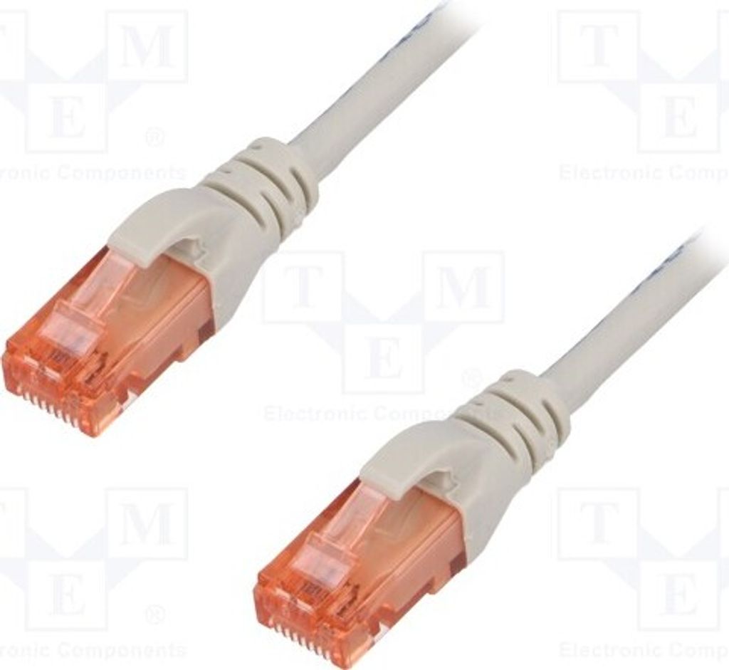 1x grau Cu 2 DK-1617-0025 RJ45-Kabel 0,25m 6