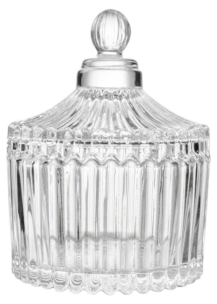 Clayre & Eef Verre à provisions Ø 7x9 cm Verre transparent Image du produit 