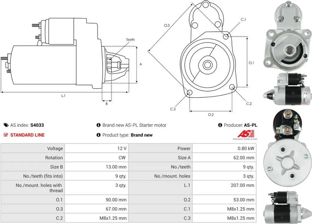 Démarreur 12V Fiat Cinquecento Seicento 0.9 - Performance Stable
