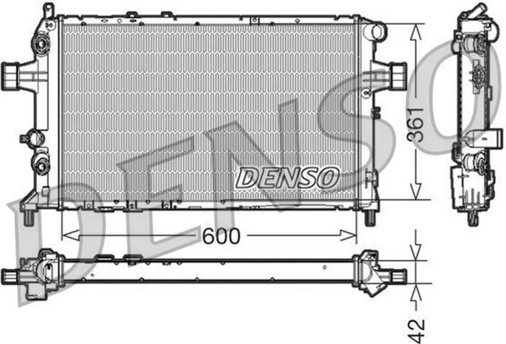 Radiateur moteur DENSO DRM20016 - OE 1300210 pour Astra G et Zafira A