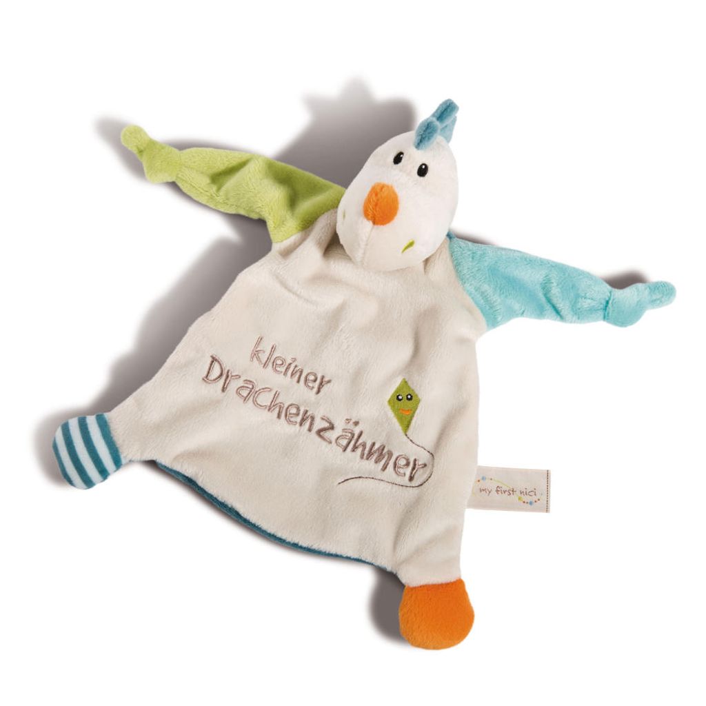 NICI 43709 - My first Nici, Schmusetuch Drache Dragilu Drachenzähmer 25 cm
