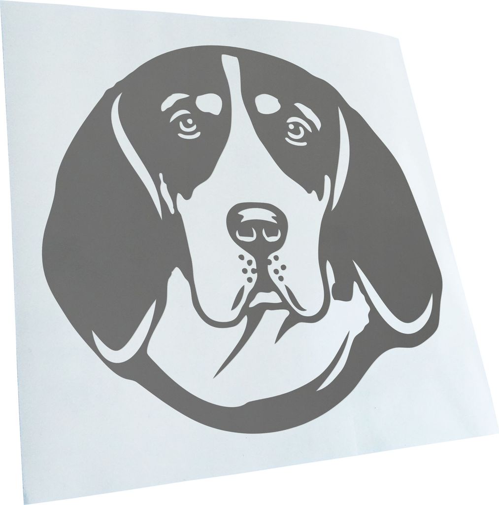 Kiwistar - Autoaufkleber - American English Coonhound - Schwarz - 11x10cm - Aufkleber für Auto, Laptop, Fahrrad, LKW, Motorrad mehrfarbig JDM Deca...