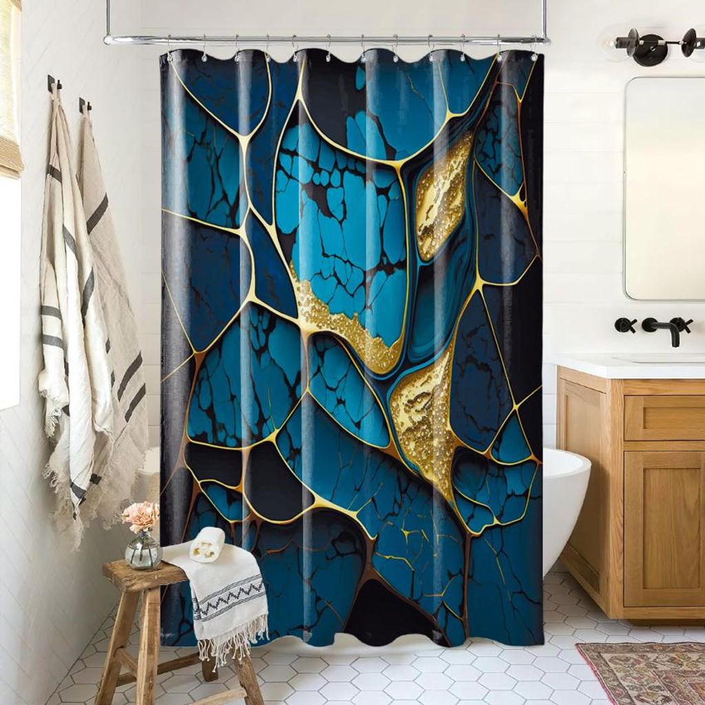 SANILO® Marble Cobalt sprchový závěs 180 x 200 cm Obrázek produktu 