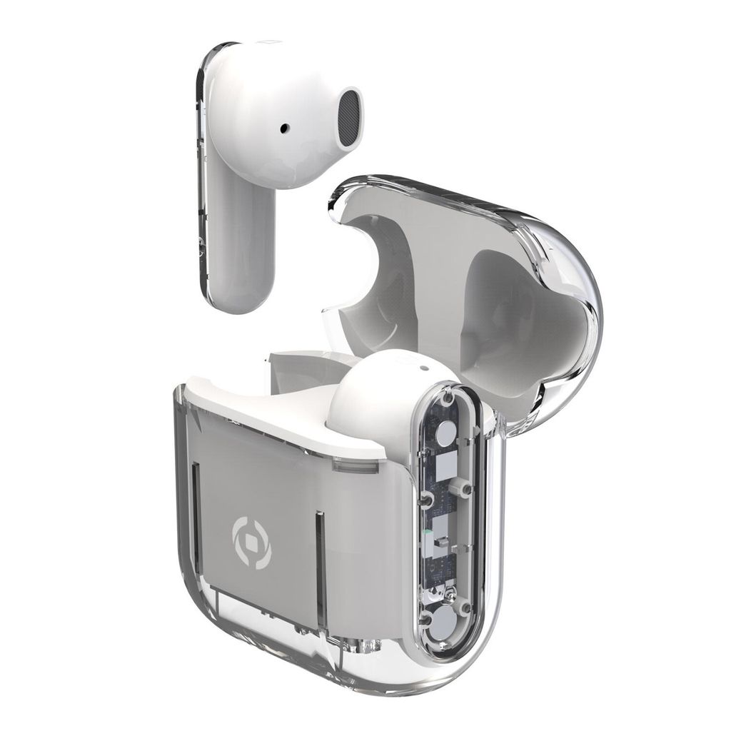 Celly SHEER Kopfhörer True Wireless Stereo (TWS) im Ohr Anrufe/Musik Transparent, Weiß