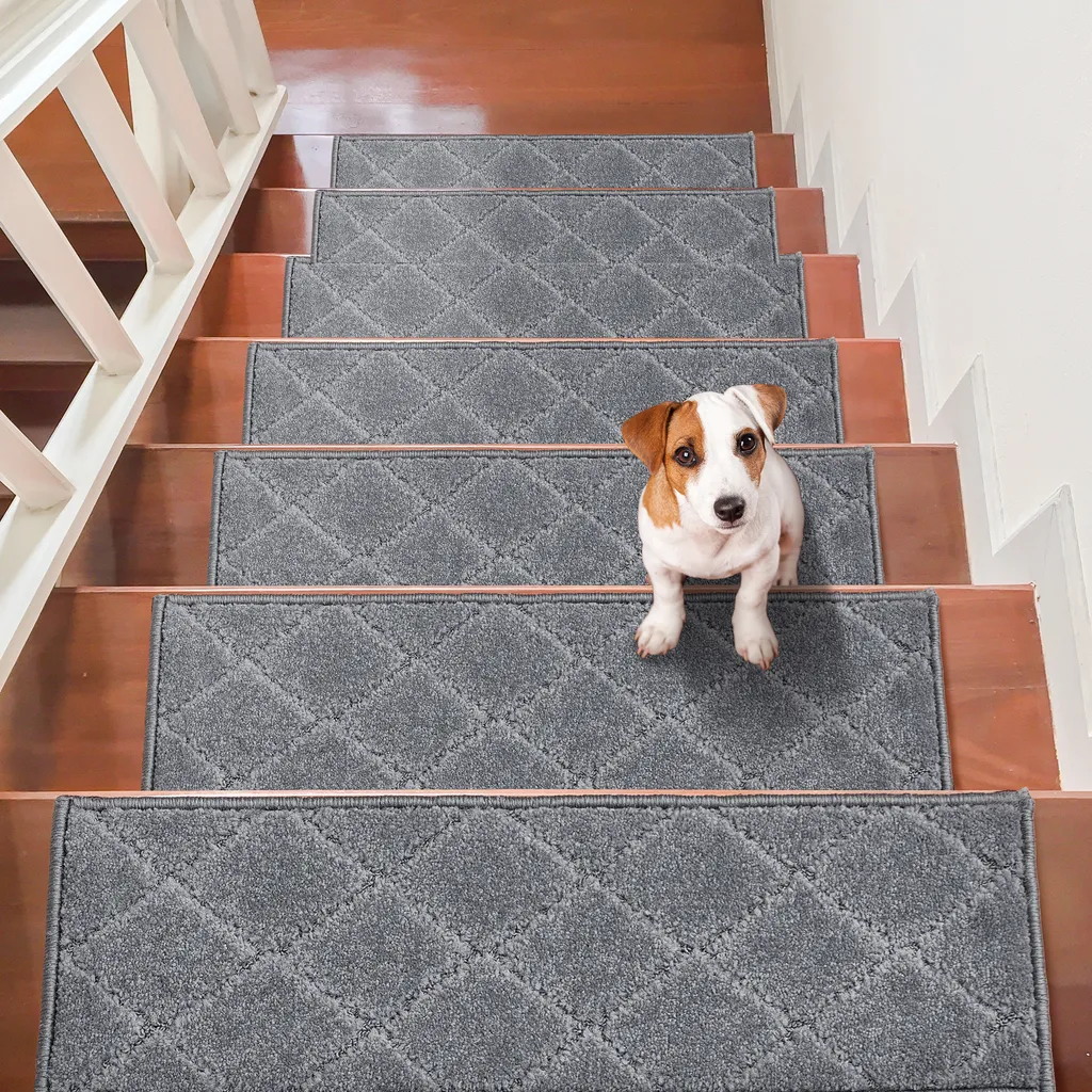 Tapis d'Escalier Intérieur pour Sécurité Enfant et Animaux - 15 Marches