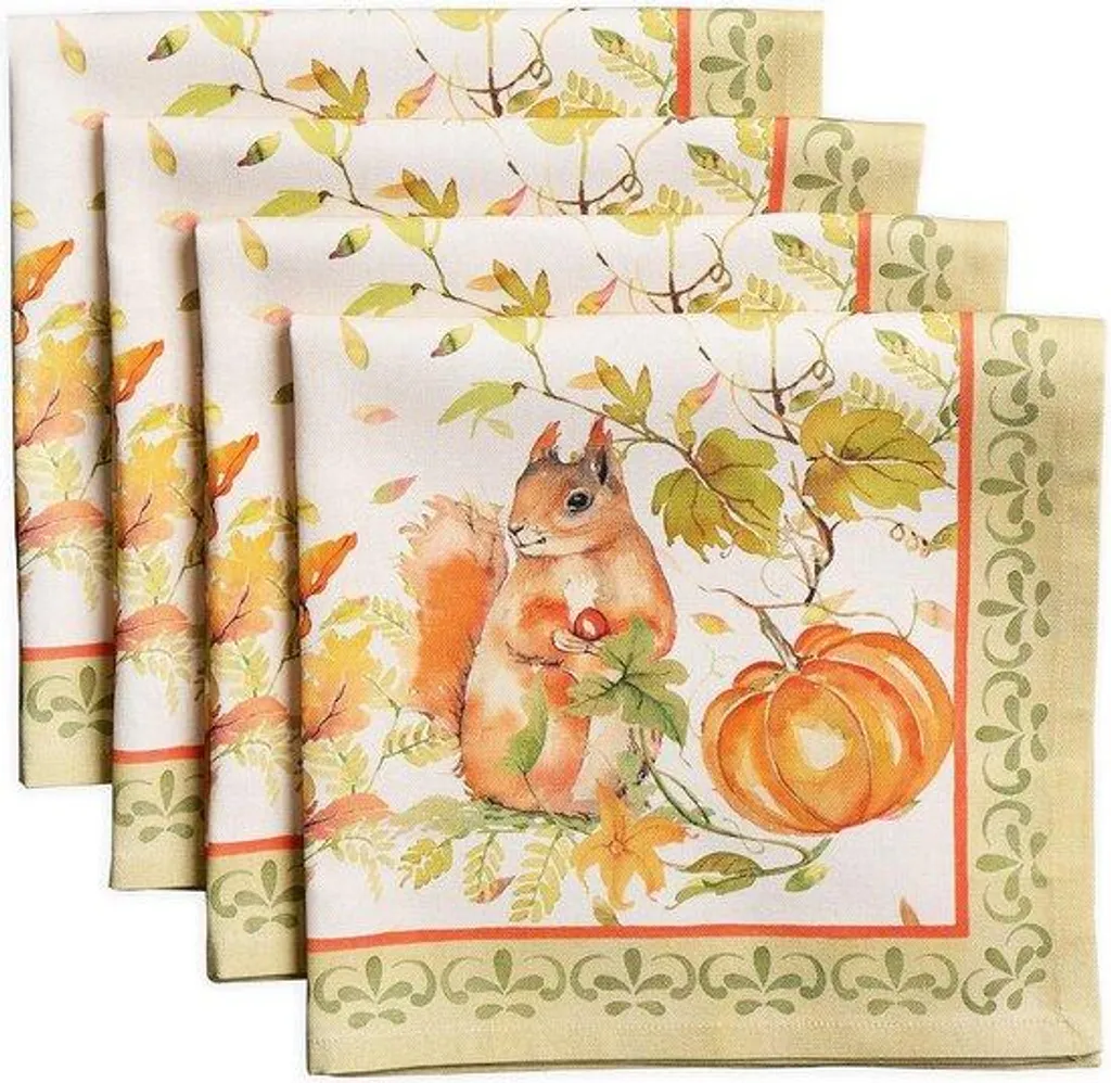 Serviettes de Table 100% Coton Doux : Set de 4 Pièces Qualité Premium