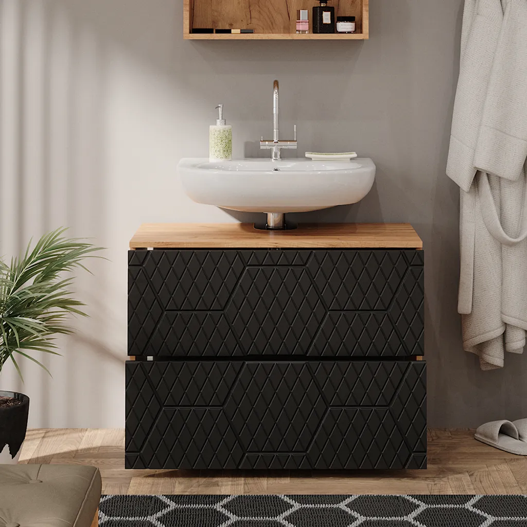 Mobile Vicco Irma Sottolavabo 41x58.6 Antracite Nido d'Ape 2 Cassetti