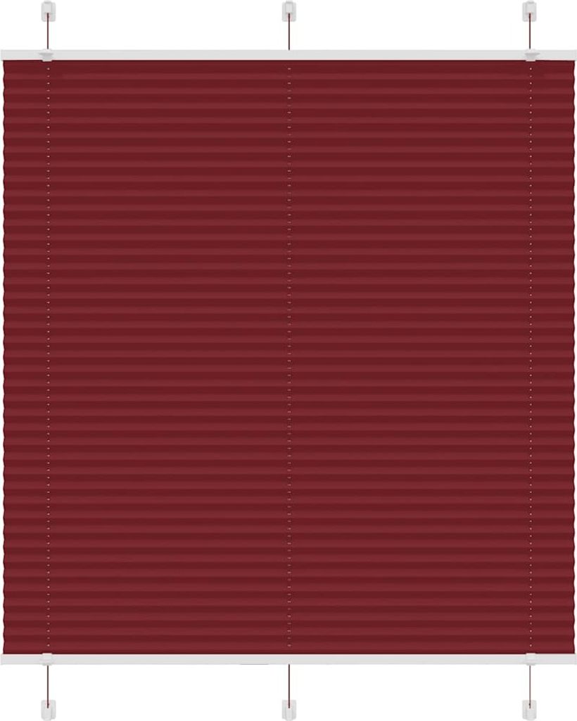 Plissee Bordeauxrot 120x150 cm Stoffbreite 119,4 cm Polyester