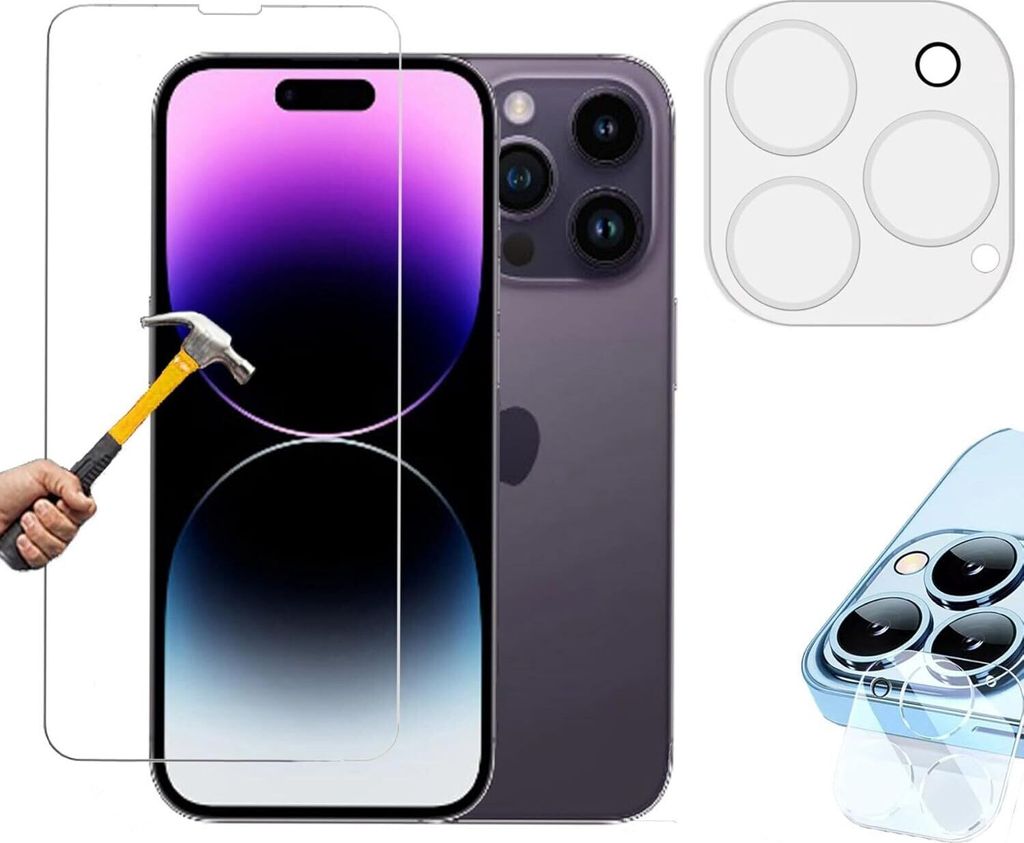 ino 2in1 Schutzglas + Kameraschutz für iPhone 14pro Max Panzerglas Schutzfolie Panzerfolie Displayschutzglas Schutz Glas 14 pro Max Displayglas 9H