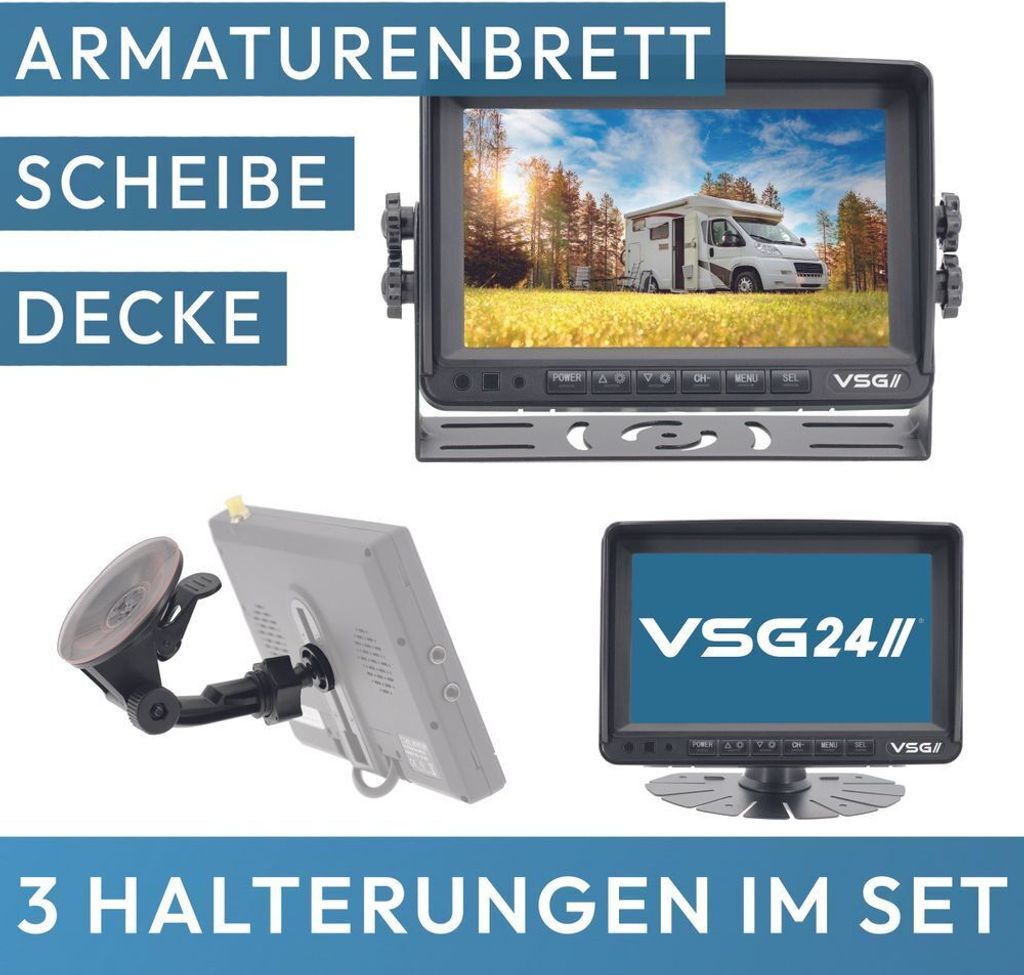 7" FUNK-HD-Rückfahrkamera PREMIUM PRO HD mit 2 Kameras Produktbild 8