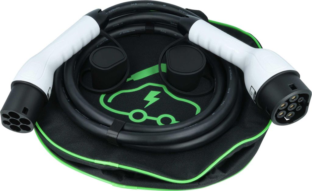 vhbw Typ 2 Ladekabel 22 kW 32 A 3-phasig 3 m für E-Auto - Kabel für Wallbox & Ladestation