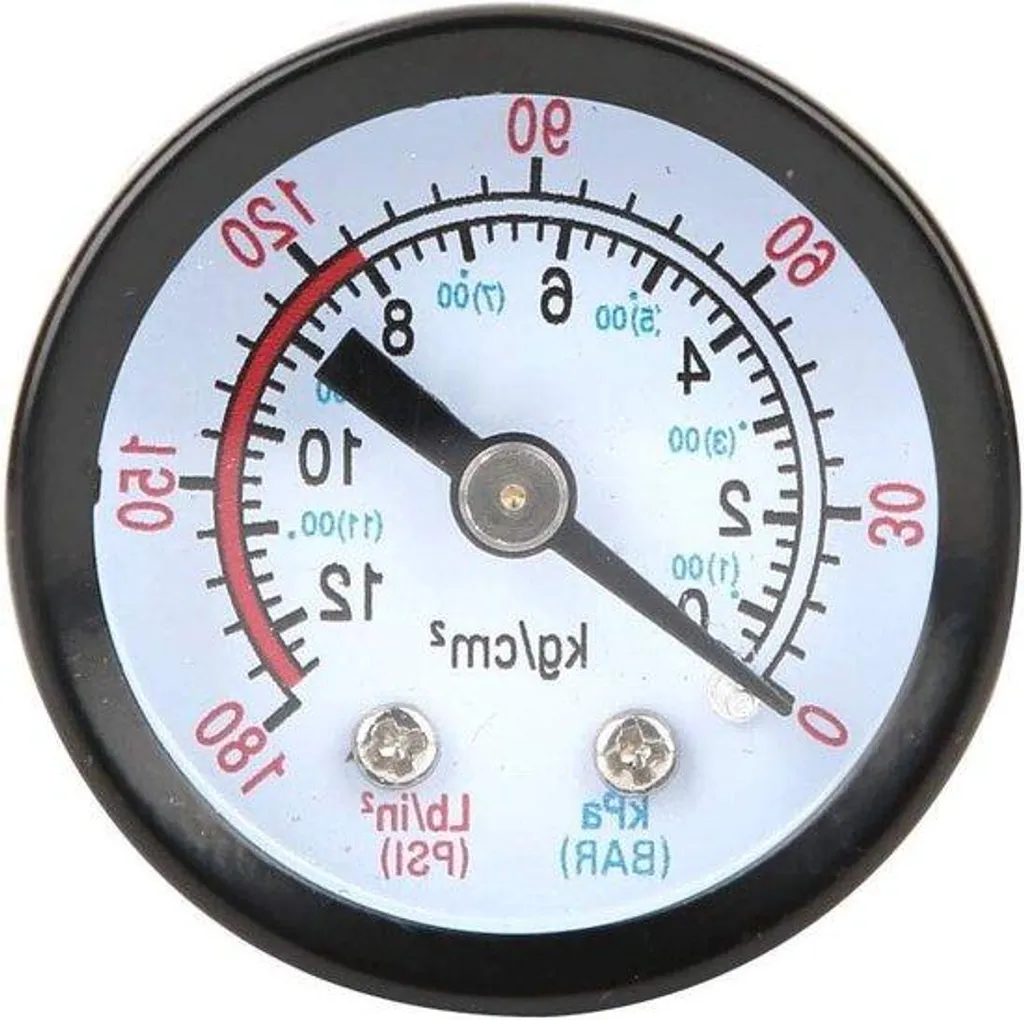 Manomètre Y40 0-180 psi en acier inox pour compresseur à vis et moteurs