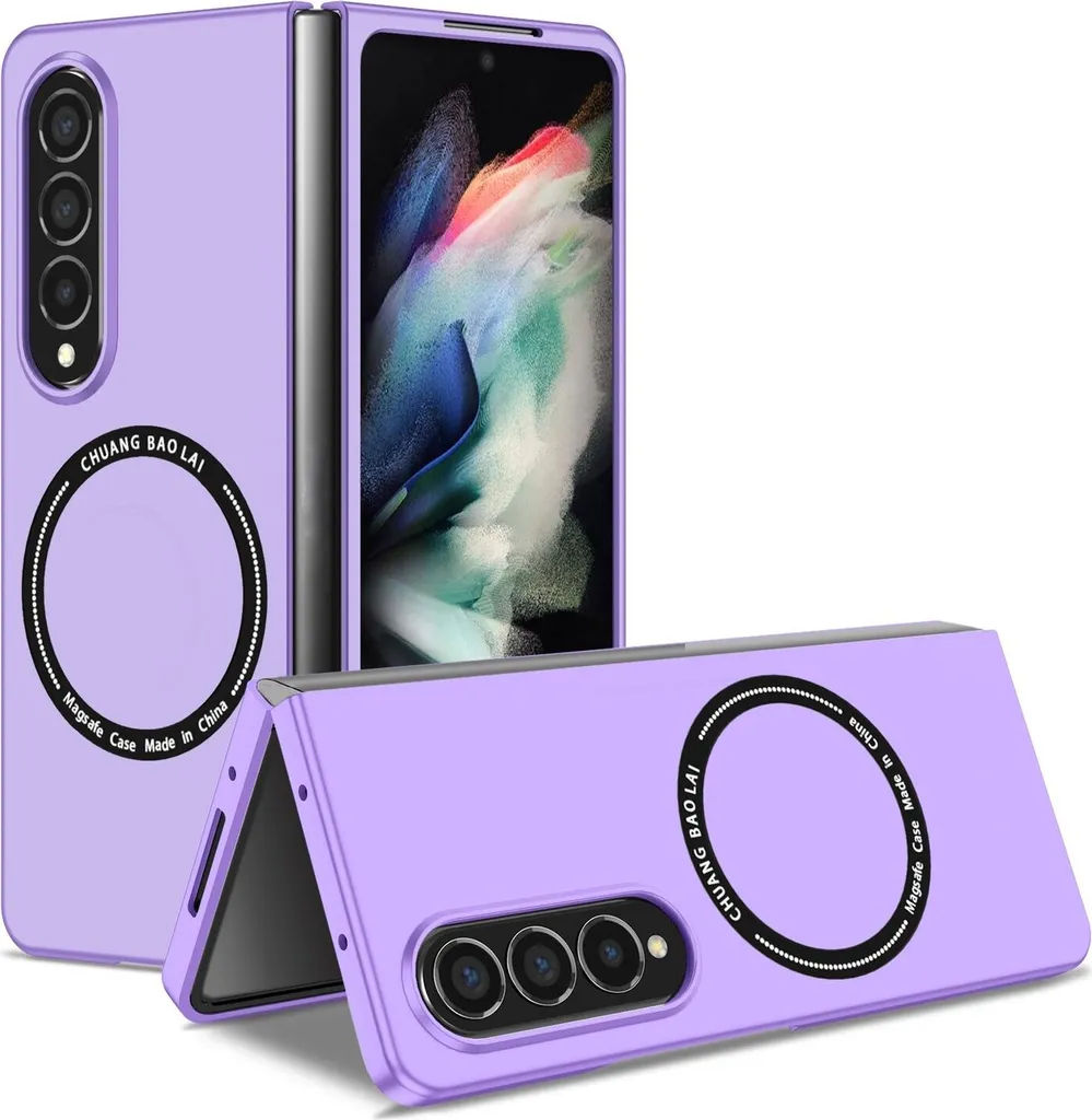 Custodia Samsung Galaxy Z Fold4 Viola Design Magsafe Elegante