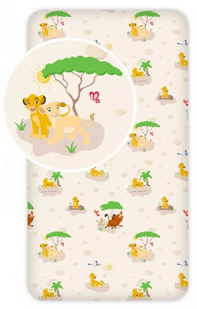 Natažitelné prostěradlo Disney Lví král Trees, 90 x 200 cm Obrázek produktu 