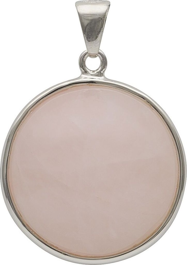 Anhänger-aus-Rosenquarz-und-925-Silber-rund