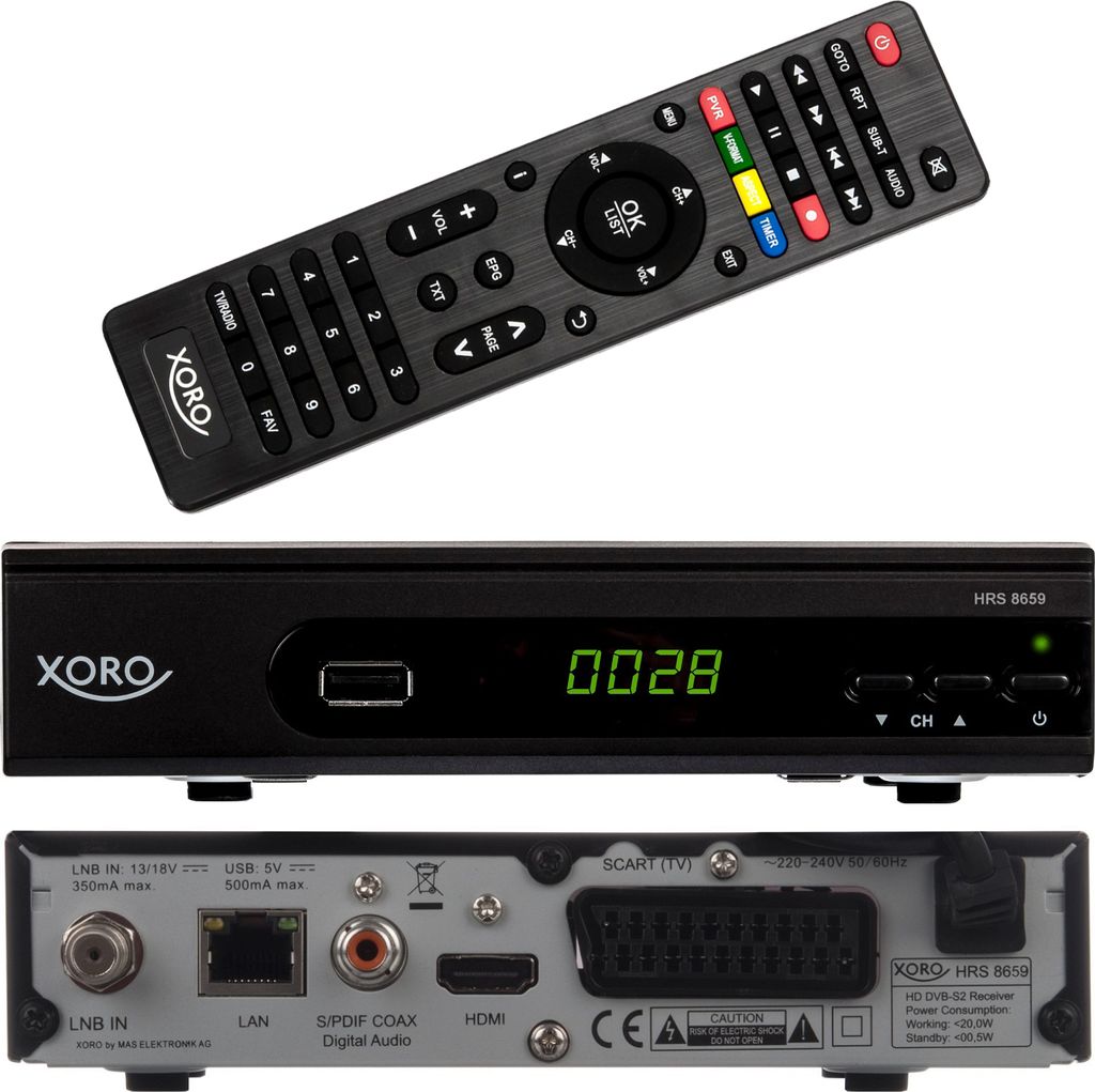 Xoro HRS 8659 digitaler Satelliten-Receiver mit LAN Produktbild 6