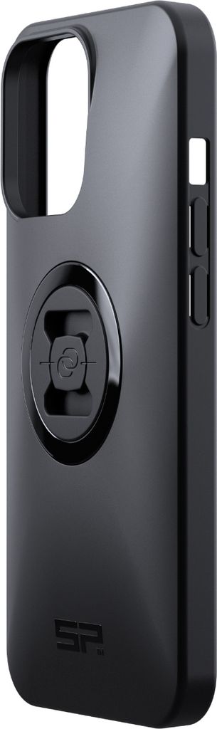 A black phone case with a circular mounting system in the center.