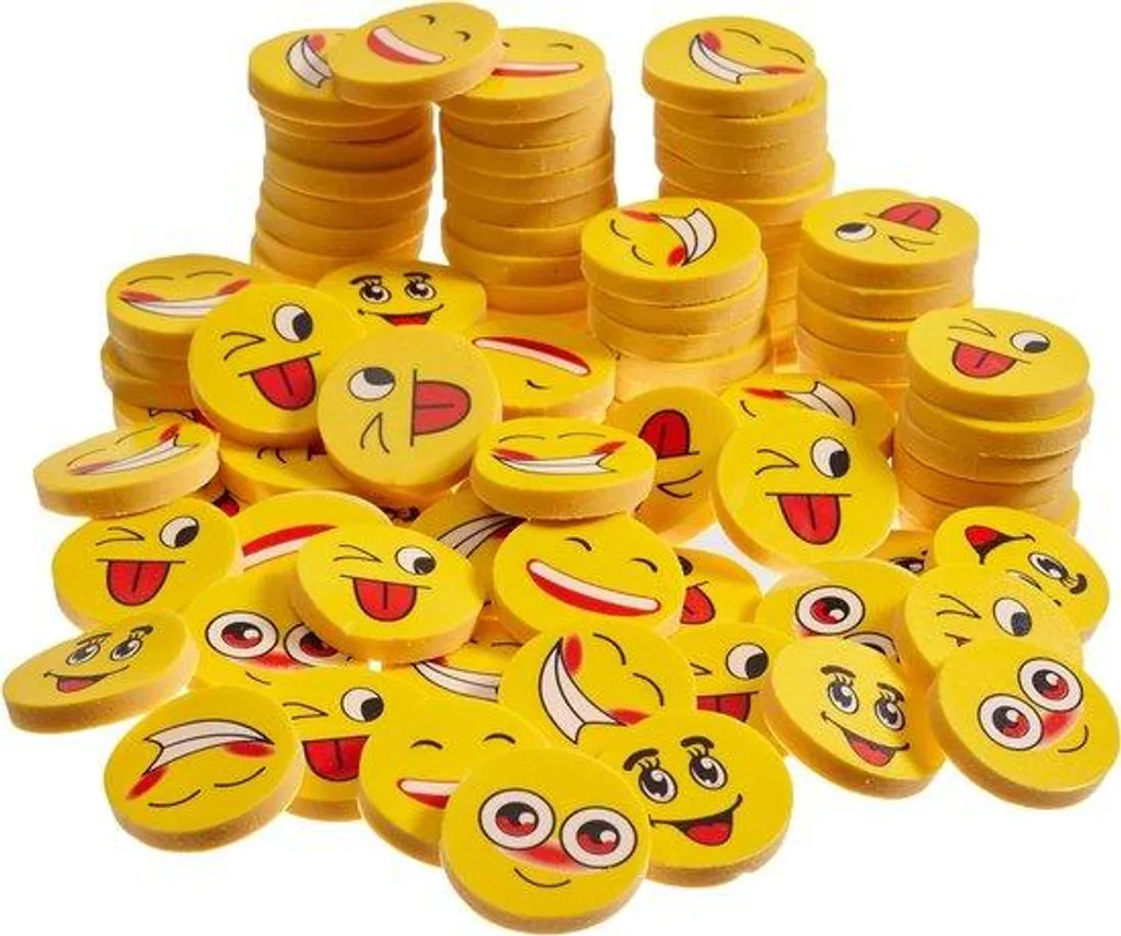 100 Stickers Smileys Multicolores - 6 Designs Variés pour Anniversaire