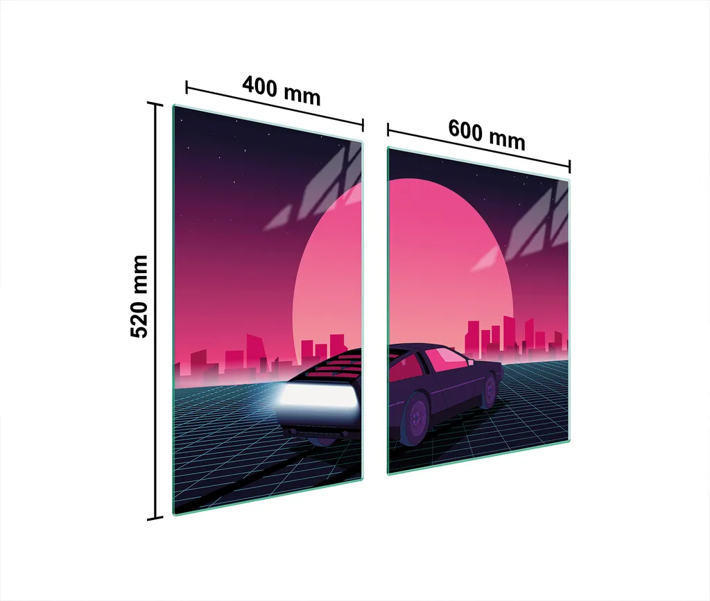 Protezione Piano Cottura 100x52 Vetro Ceramica Auto Rosa 2 Pezzi