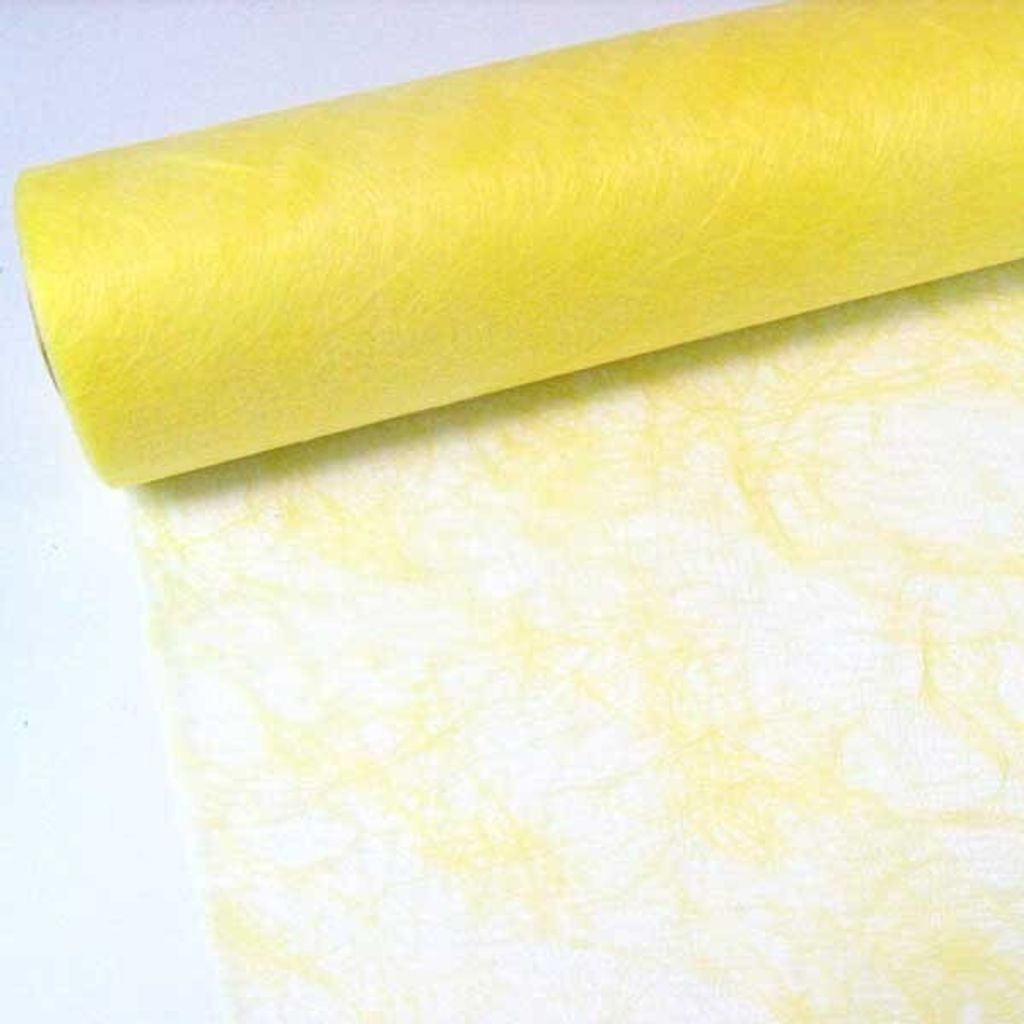 25m Sizoflor Original Tischband Tischläufer 20cm, Farbe:hellgelb