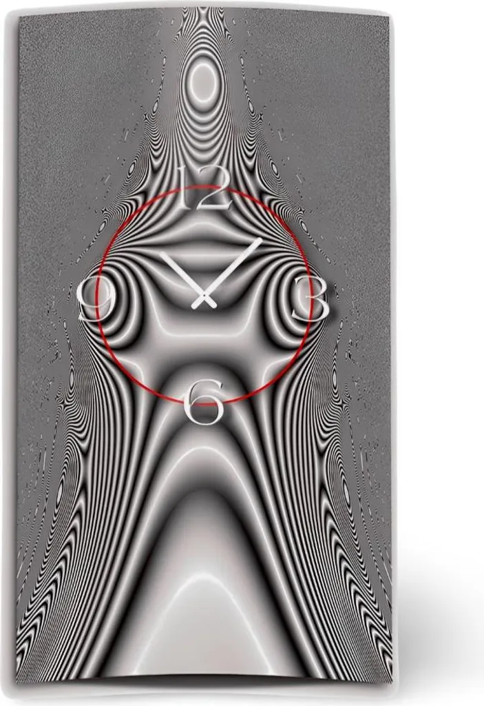 dixtime 3D-0211 Orologio da Parete Silenzioso in Alluminio Dibond