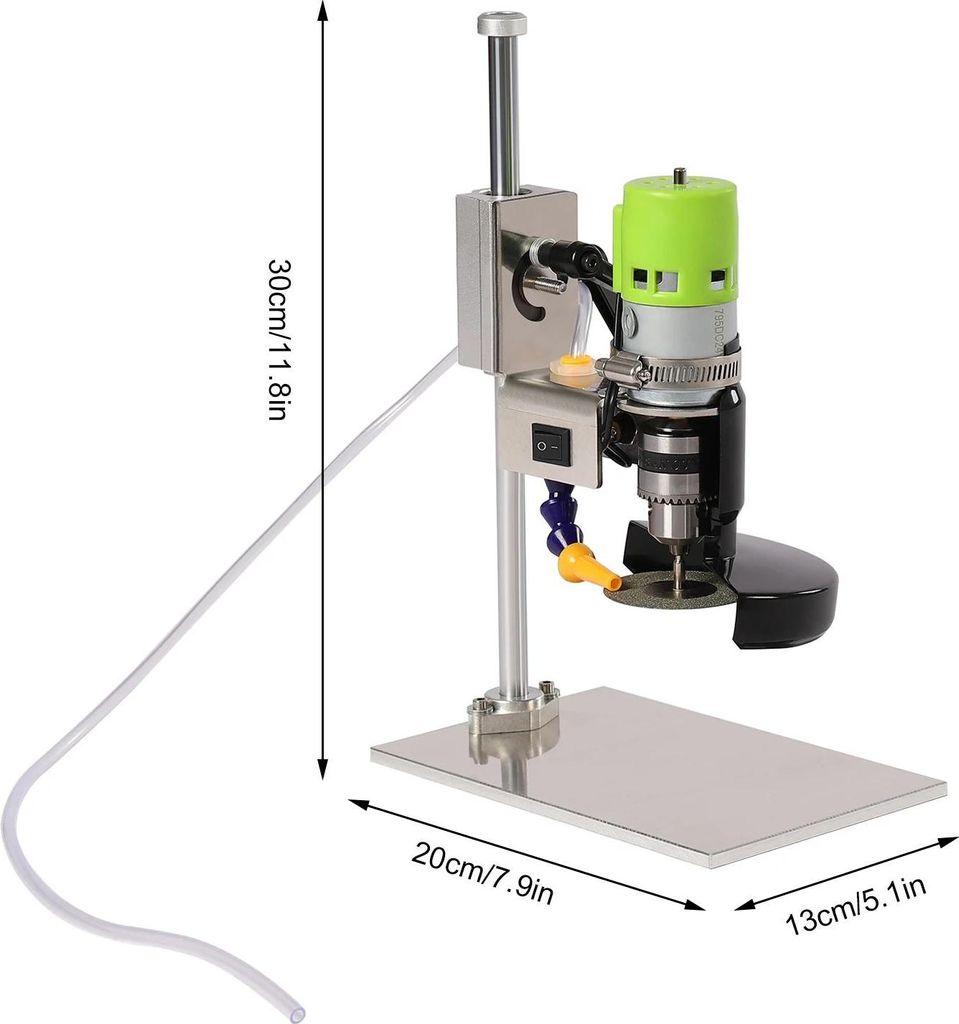 Elektrischer Glasflaschenschneider - 150 W Flaschenschneidemaschine - Einstellbare Geschwindigkeit 2000–6000 U/min - Set - Grün