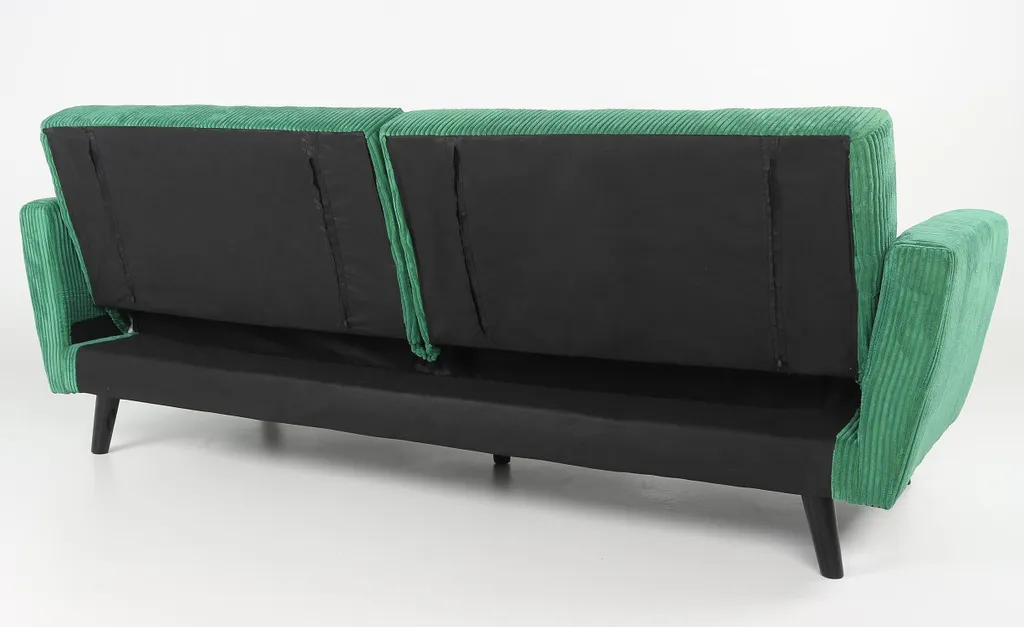 Canapé convertible clic-clac Refresha Velours Vert - Lit d'Appoint Chic - 2
