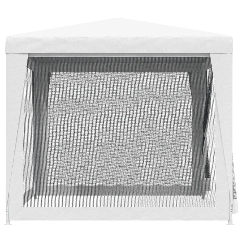 vidaXL Tendone Feste Bianco 250x250 cm - Struttura in Ferro e Rete - 6
