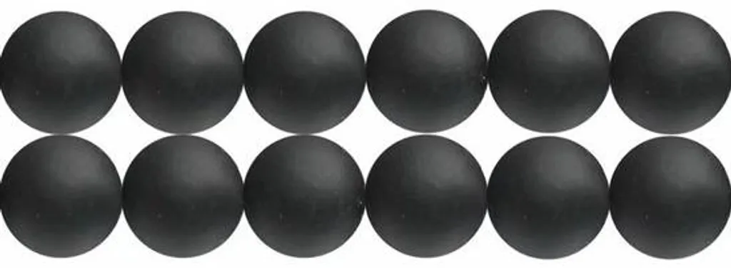 Agate Noire Naturelle 4mm - Perles Rondes Polies pour Bracelet DIY