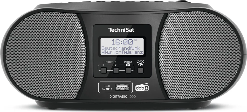 TechniSat DigitRadio 1990 noir : radio DAB+ et lecteur CD portable