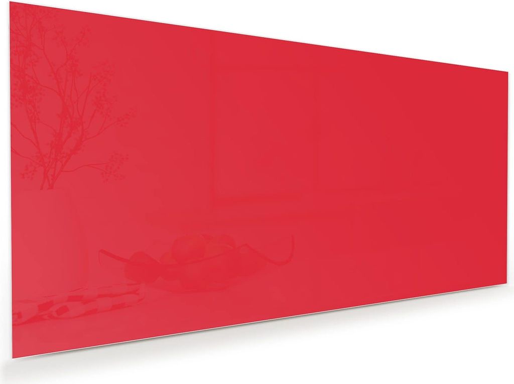 Glasbild 80x40cm in XXL für Wohnzimmer, Schlafzimmer Motiv Pink-Roter Hintergrund