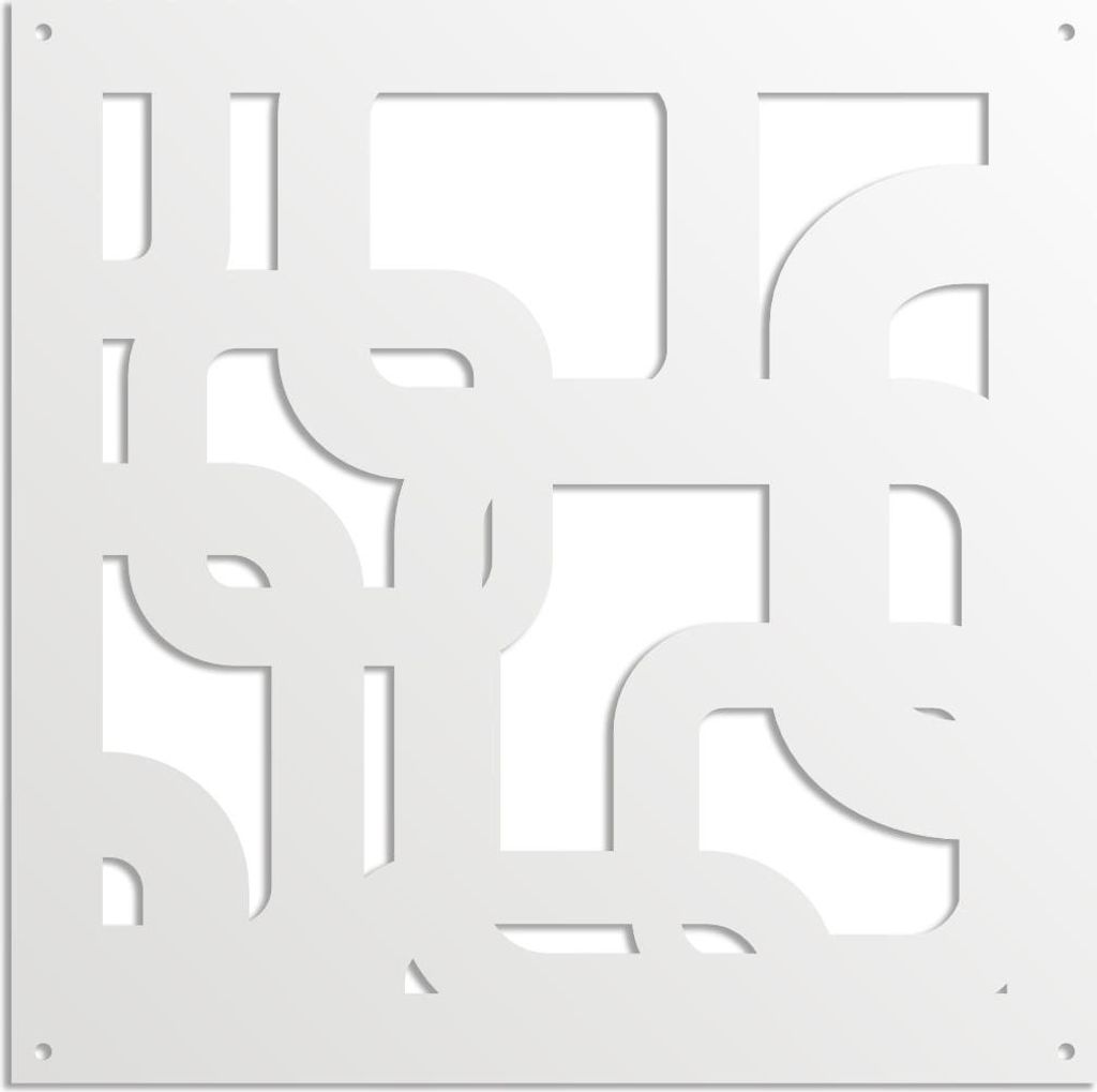 SMART – Perforiertes PVC–Panel – Sonnenschutz 98x98 cm weiß