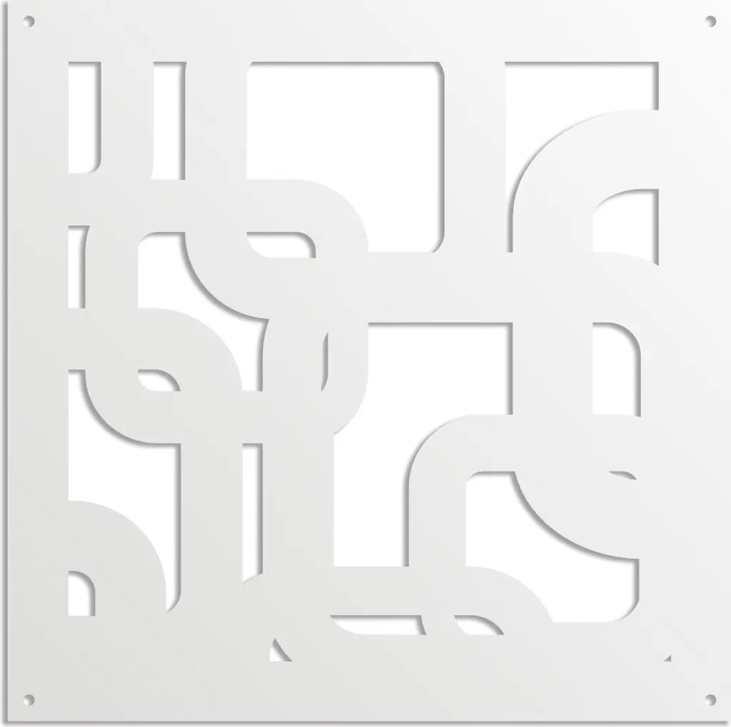 Grigliato PVC Bianco SMART 98x98 cm | Pannello Traforato Resistente