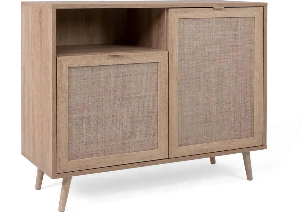 Buffet BALI 101 cm pour Salon et Entrée - Meuble de Rangement Boisé Chic