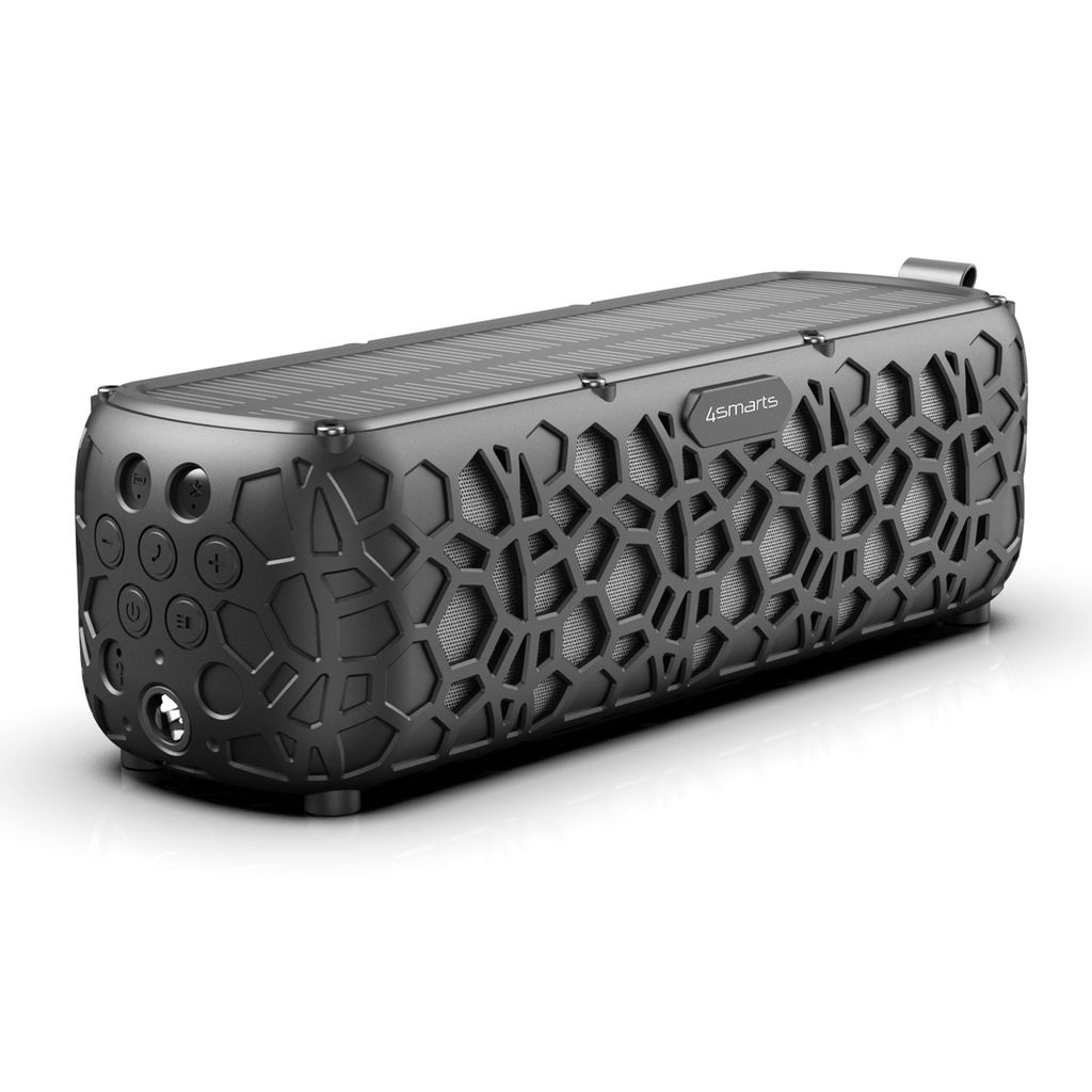 4Smarts Solar Stereo-Lautsprecher Endless Summer, schwarz