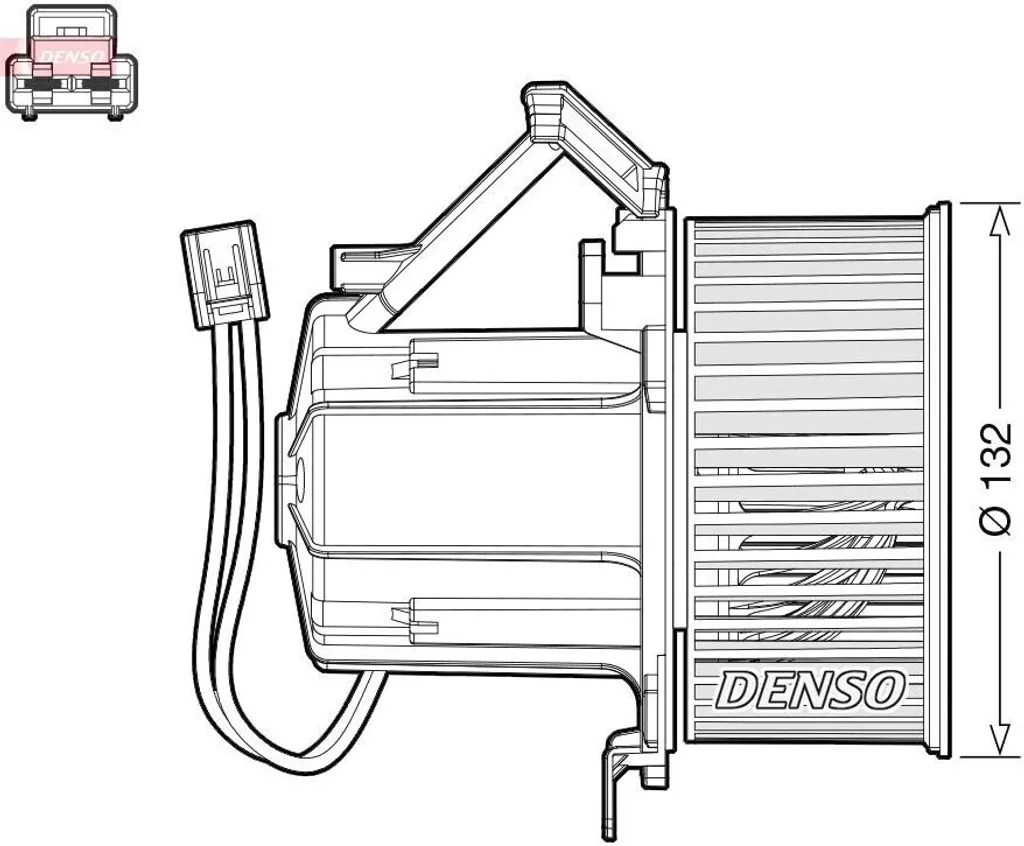 DENSO DEA02008 Ventilateur d'habitacle OE 8T1820021 pour Audi A4 et A5