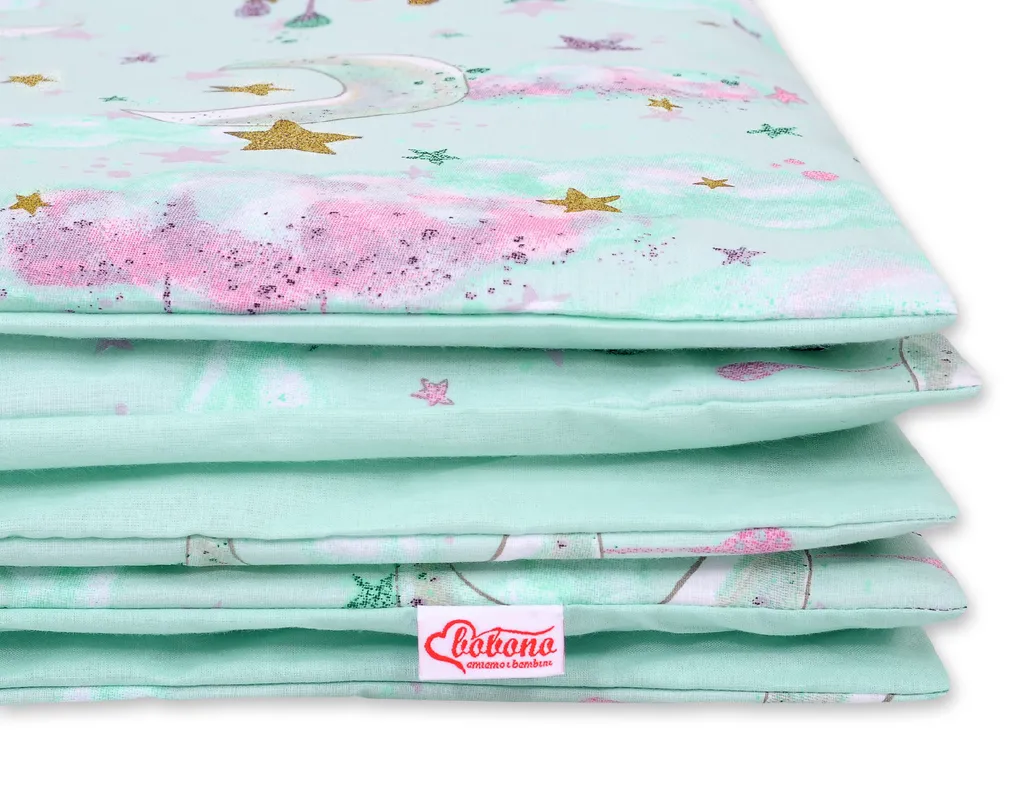 Parure lit coton Mint Moons - Linge de lit enfant doux et respirant - 3