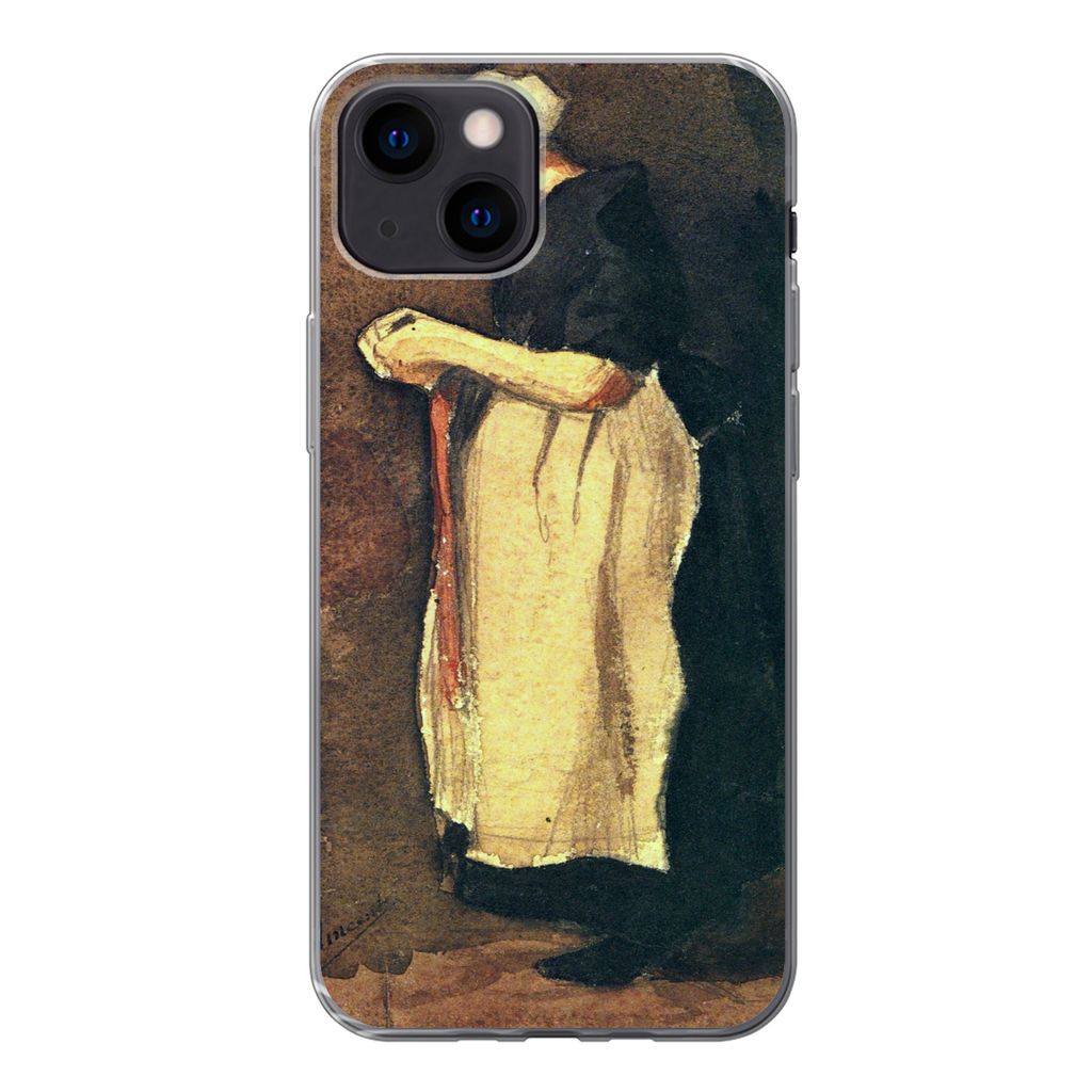 MuchoWow Handyhülle Schutzhülle Hülle für iPhone 13 mini Die Scheveningerin - Vincent van Gogh Silikon Softcase Handy Hülle - Softcase