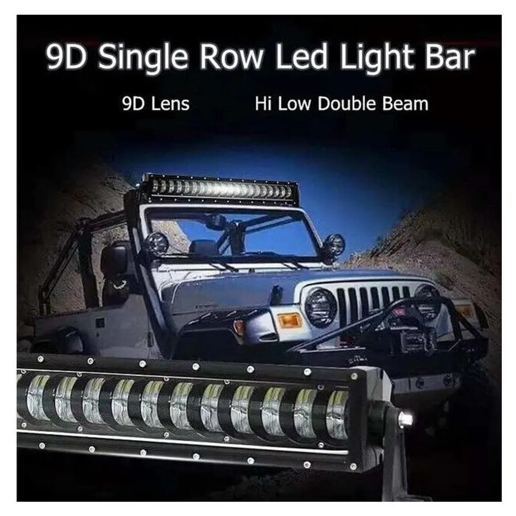 Barre LED longue portée pour éclairage de chantier et raid 4x4 - 4
