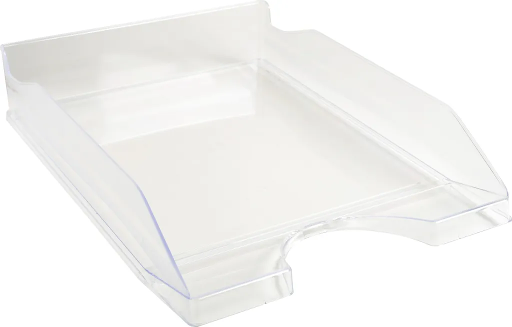 Exacompta Ecotray Office 12323D - Lot de 10 Corbeilles à Courrier Cristal