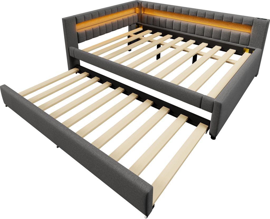 Łóżko dzienne, rozkładana sofa, 140 x 200 cm, z listwą Zdjęcie produktu 